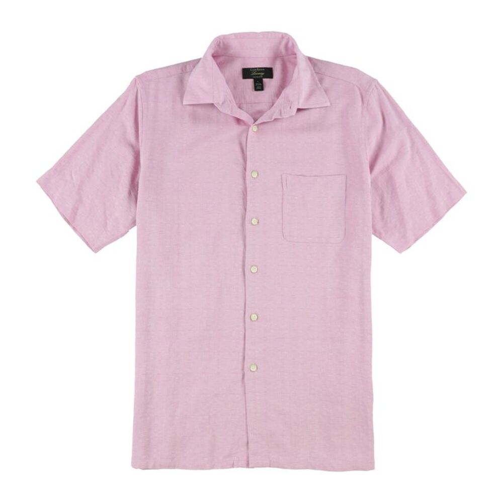 Club Room Mens Silk Blend Button Up Shirt, NWT